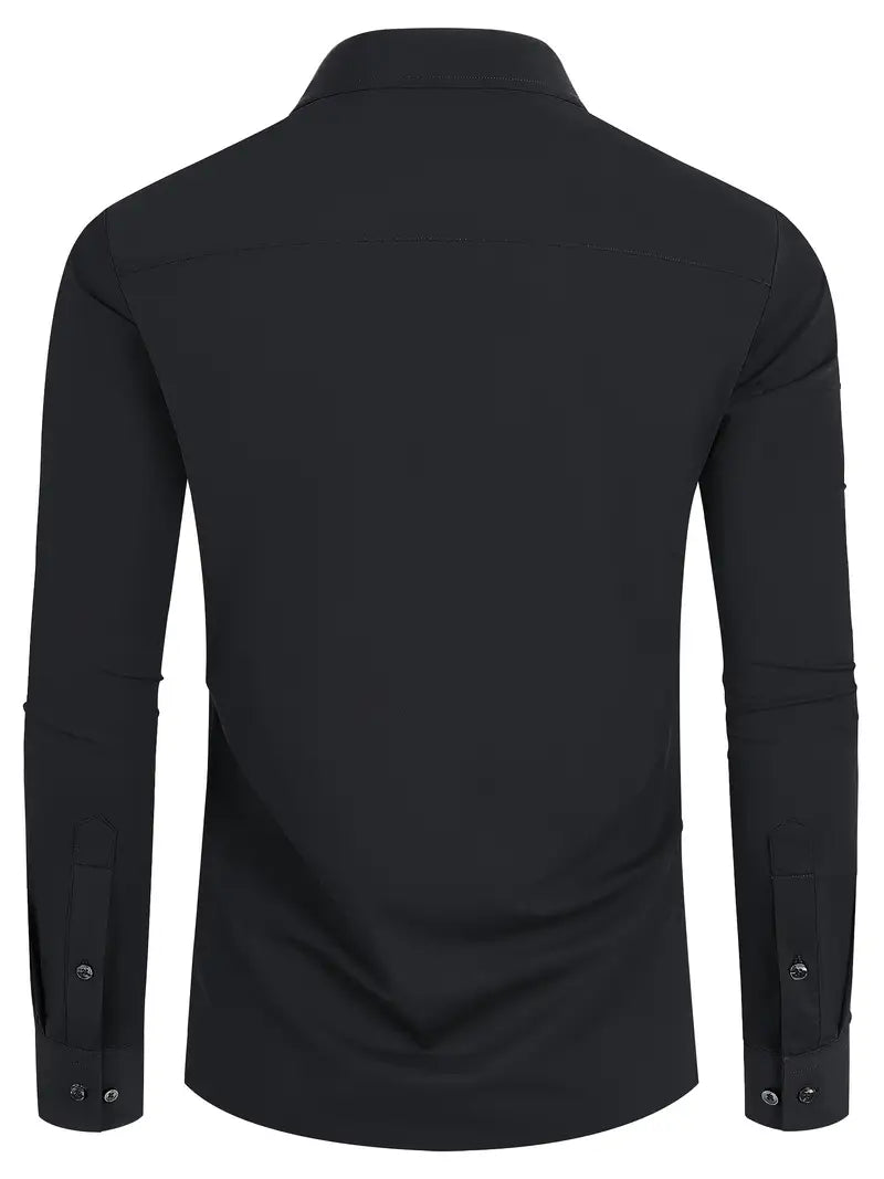 Hochwertiges Einfarbiges Slim-Fit-Hemd