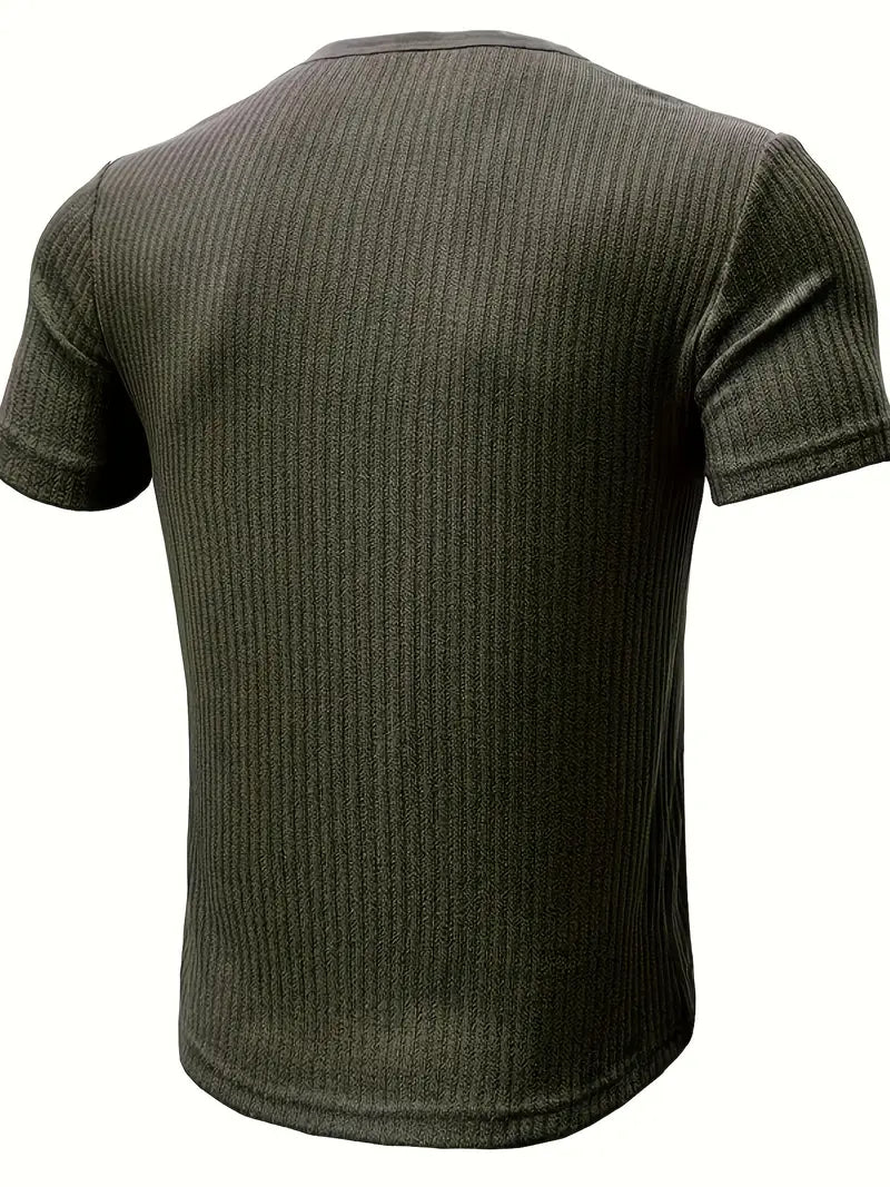 Bergmann™ | Bio-Baumwolle Henley-Kurzarmshirt