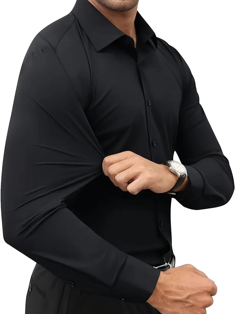 Hochwertiges Einfarbiges Slim-Fit-Hemd