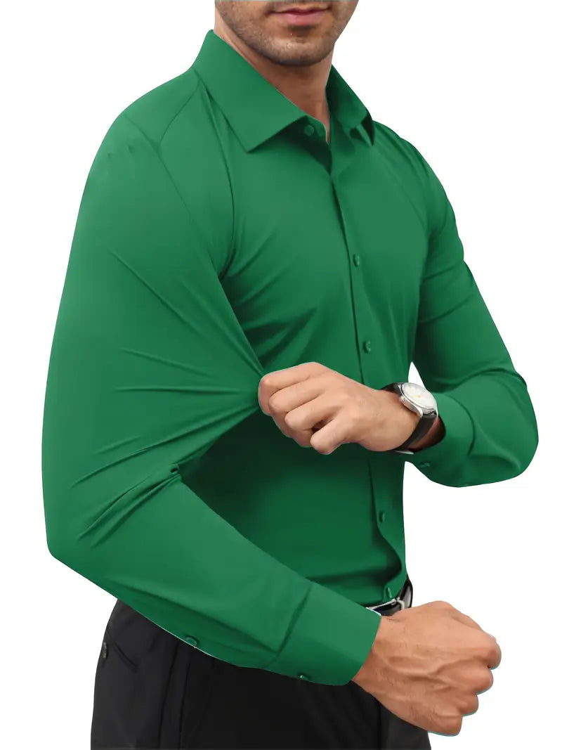 Hochwertiges Einfarbiges Slim-Fit-Hemd
