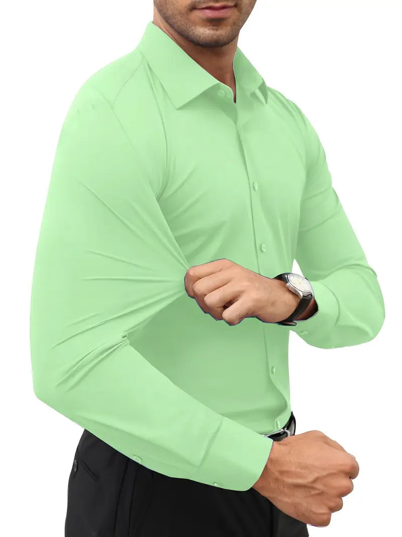 Hochwertiges Einfarbiges Slim-Fit-Hemd