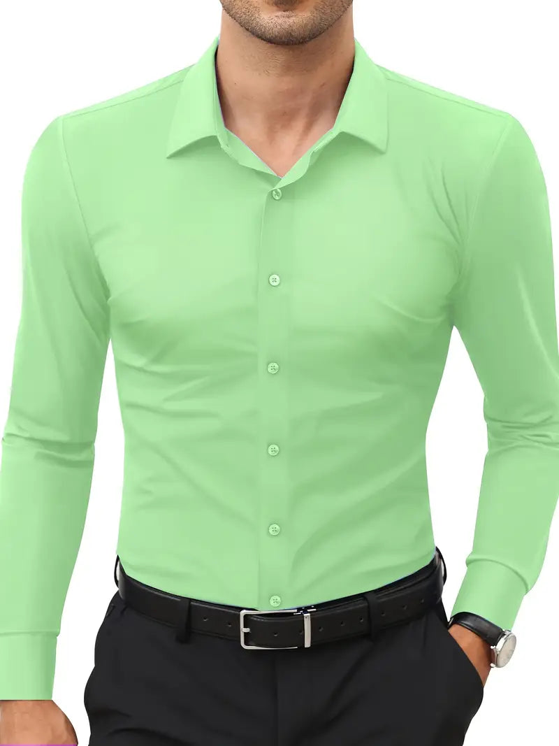 Hochwertiges Einfarbiges Slim-Fit-Hemd