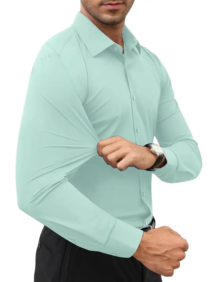 Hochwertiges Einfarbiges Slim-Fit-Hemd
