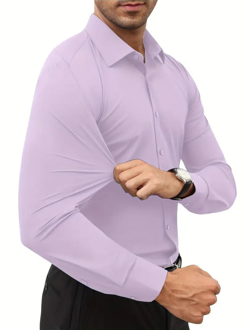 Hochwertiges Einfarbiges Slim-Fit-Hemd