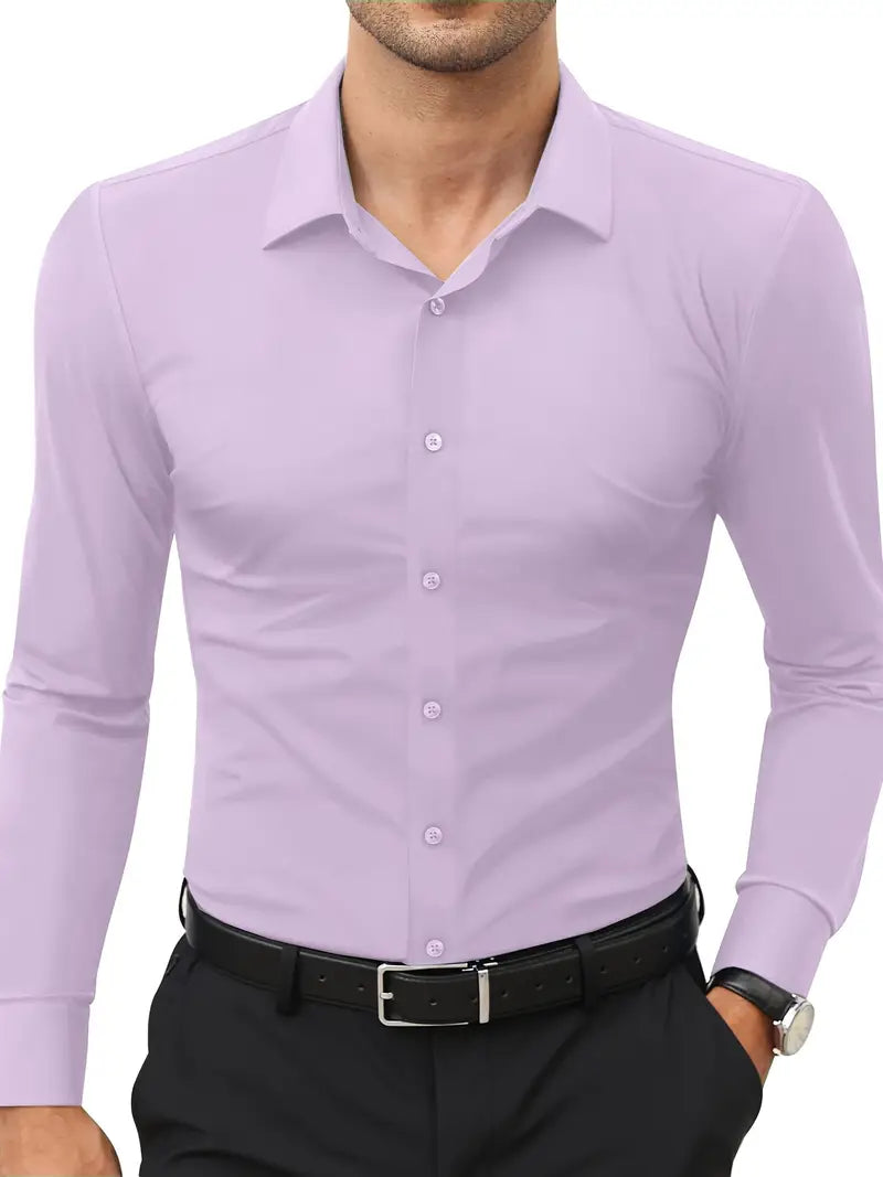 Hochwertiges Einfarbiges Slim-Fit-Hemd