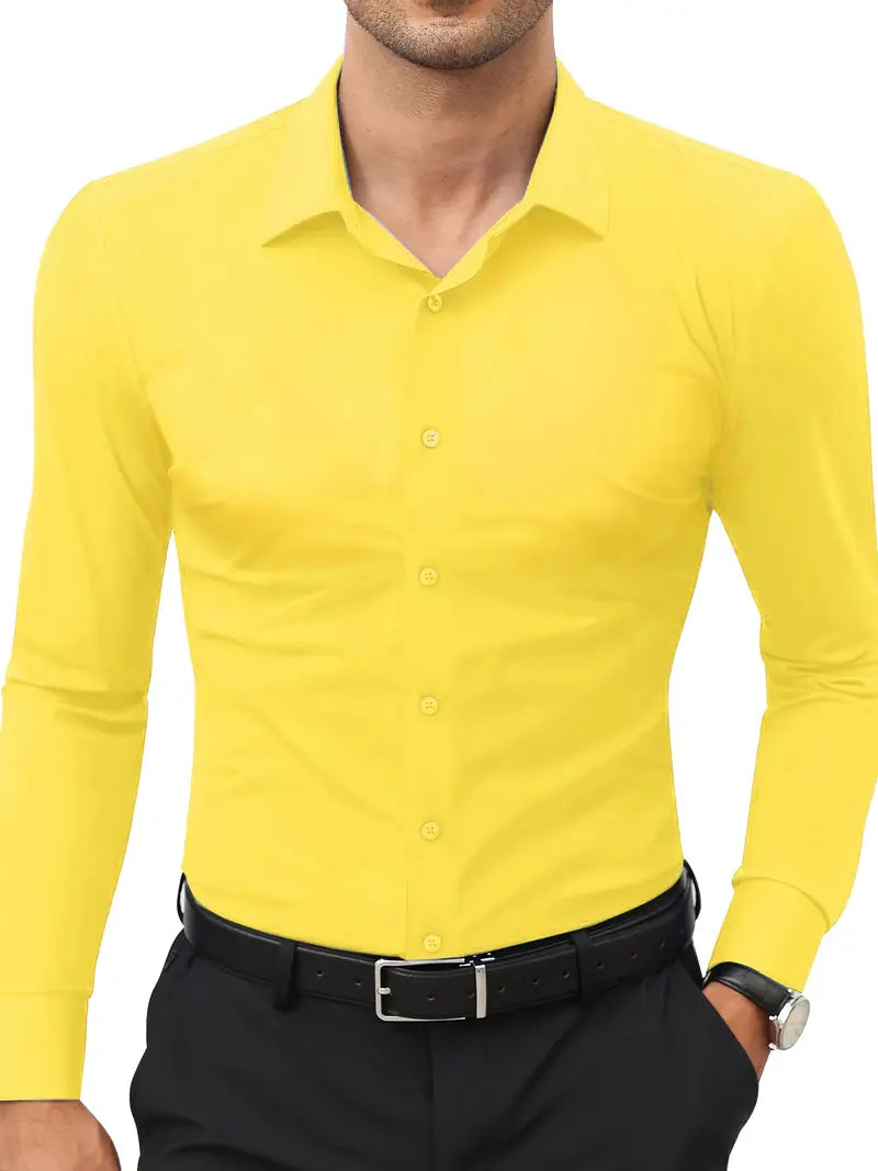 Hochwertiges Einfarbiges Slim-Fit-Hemd