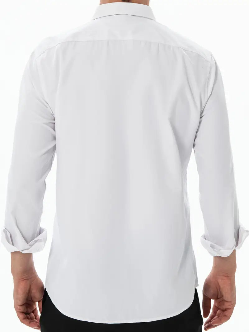 Hochwertiges Einfarbiges Slim-Fit-Hemd