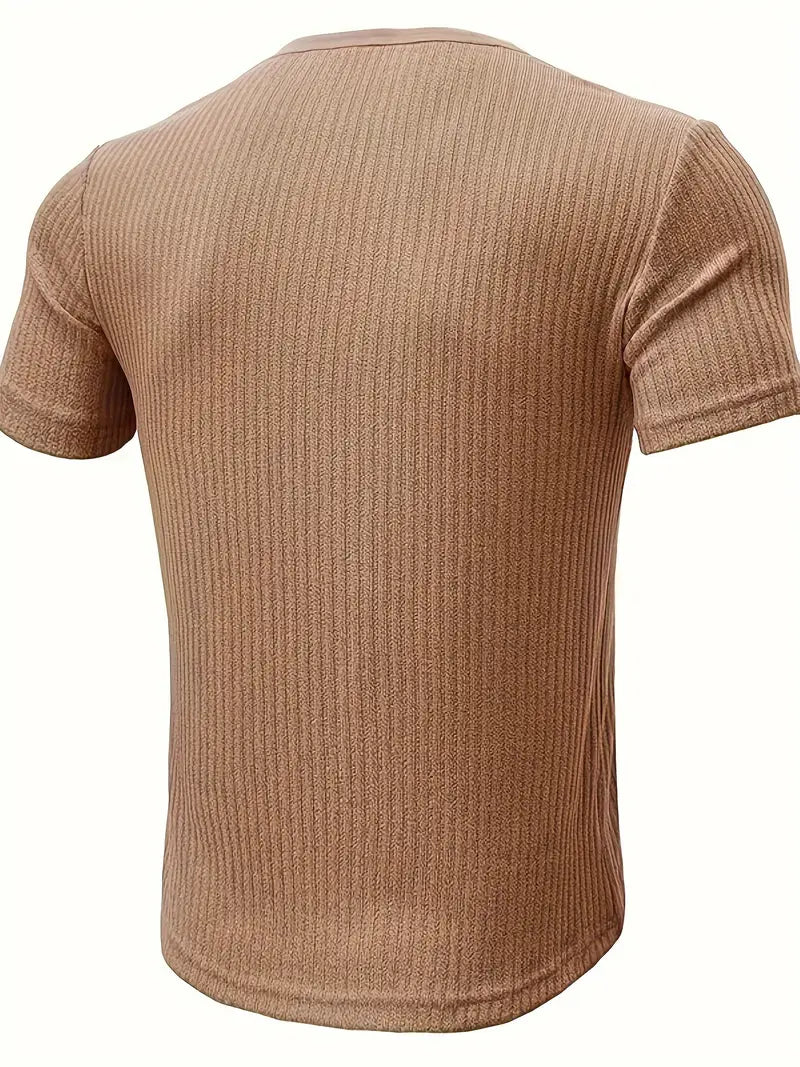 Bergmann™ | Bio-Baumwolle Henley-Kurzarmshirt