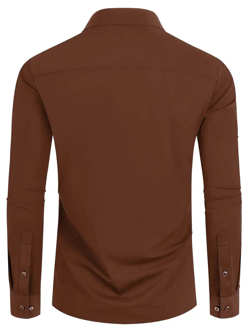Hochwertiges Einfarbiges Slim-Fit-Hemd