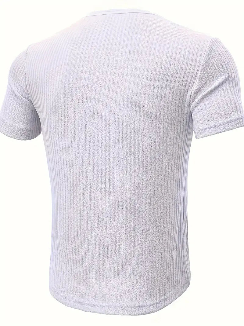 Bergmann™ | Bio-Baumwolle Henley-Kurzarmshirt