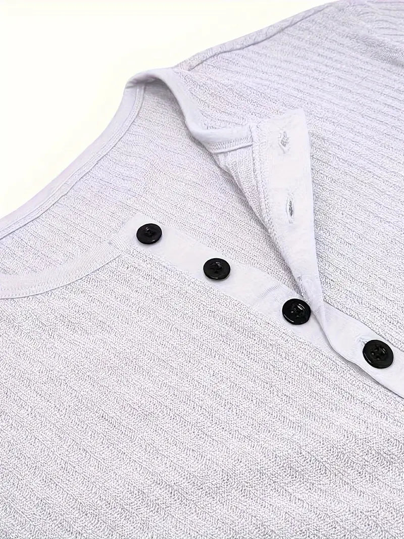 Bergmann™ | Bio-Baumwolle Henley-Kurzarmshirt