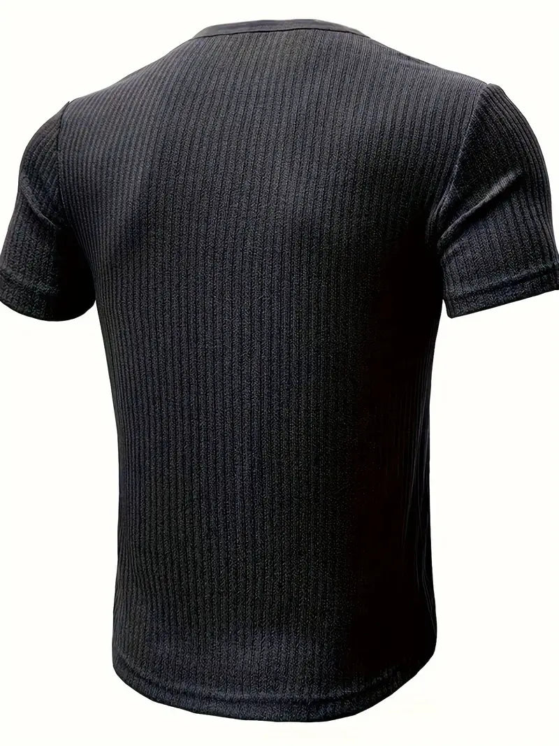 Bergmann™ | Bio-Baumwolle Henley-Kurzarmshirt