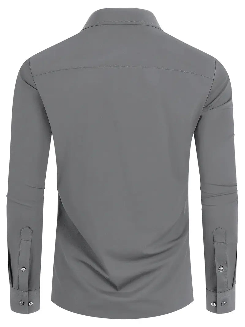 Hochwertiges Einfarbiges Slim-Fit-Hemd