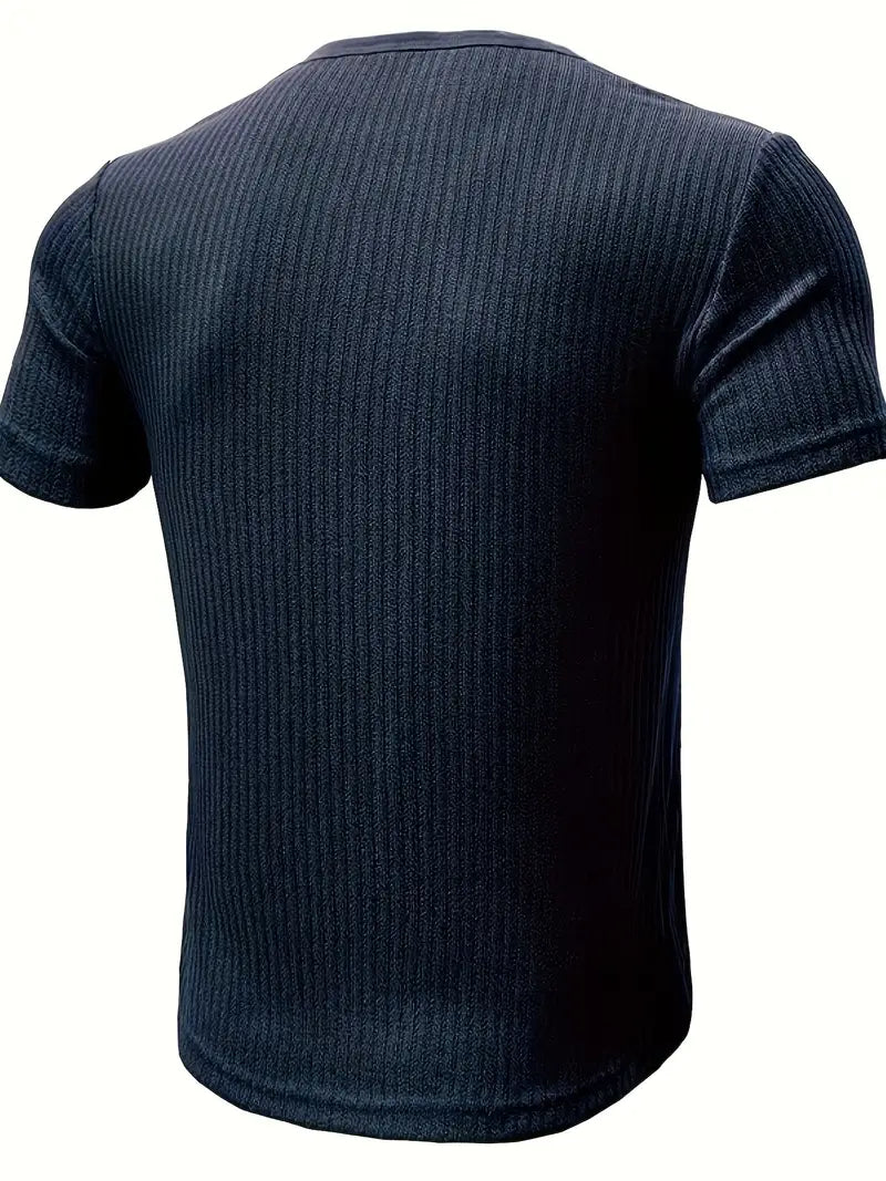 Bergmann™ | Bio-Baumwolle Henley-Kurzarmshirt