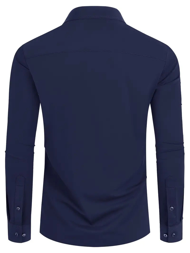 Hochwertiges Einfarbiges Slim-Fit-Hemd