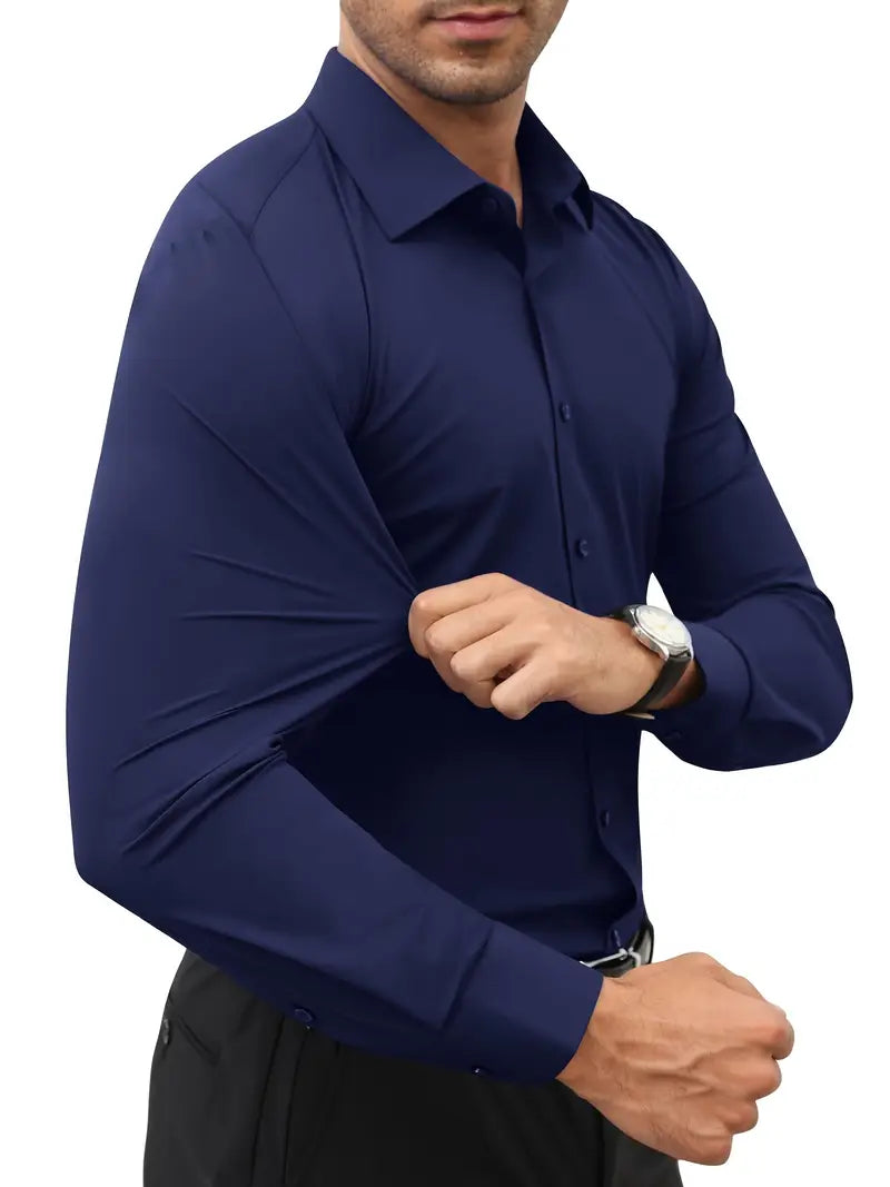 Hochwertiges Einfarbiges Slim-Fit-Hemd