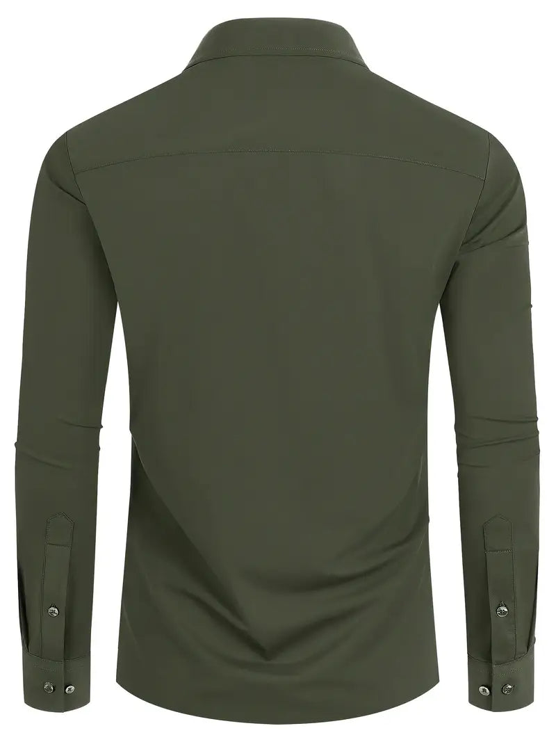 Hochwertiges Einfarbiges Slim-Fit-Hemd