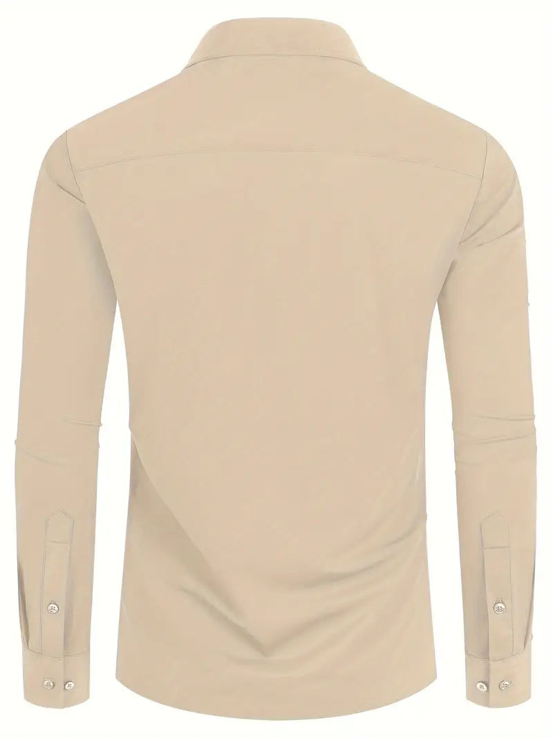 Hochwertiges Einfarbiges Slim-Fit-Hemd