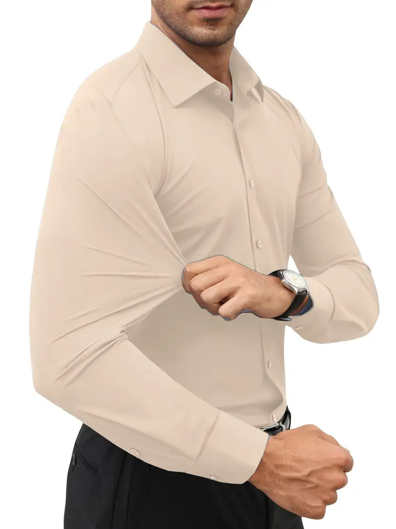 Hochwertiges Einfarbiges Slim-Fit-Hemd