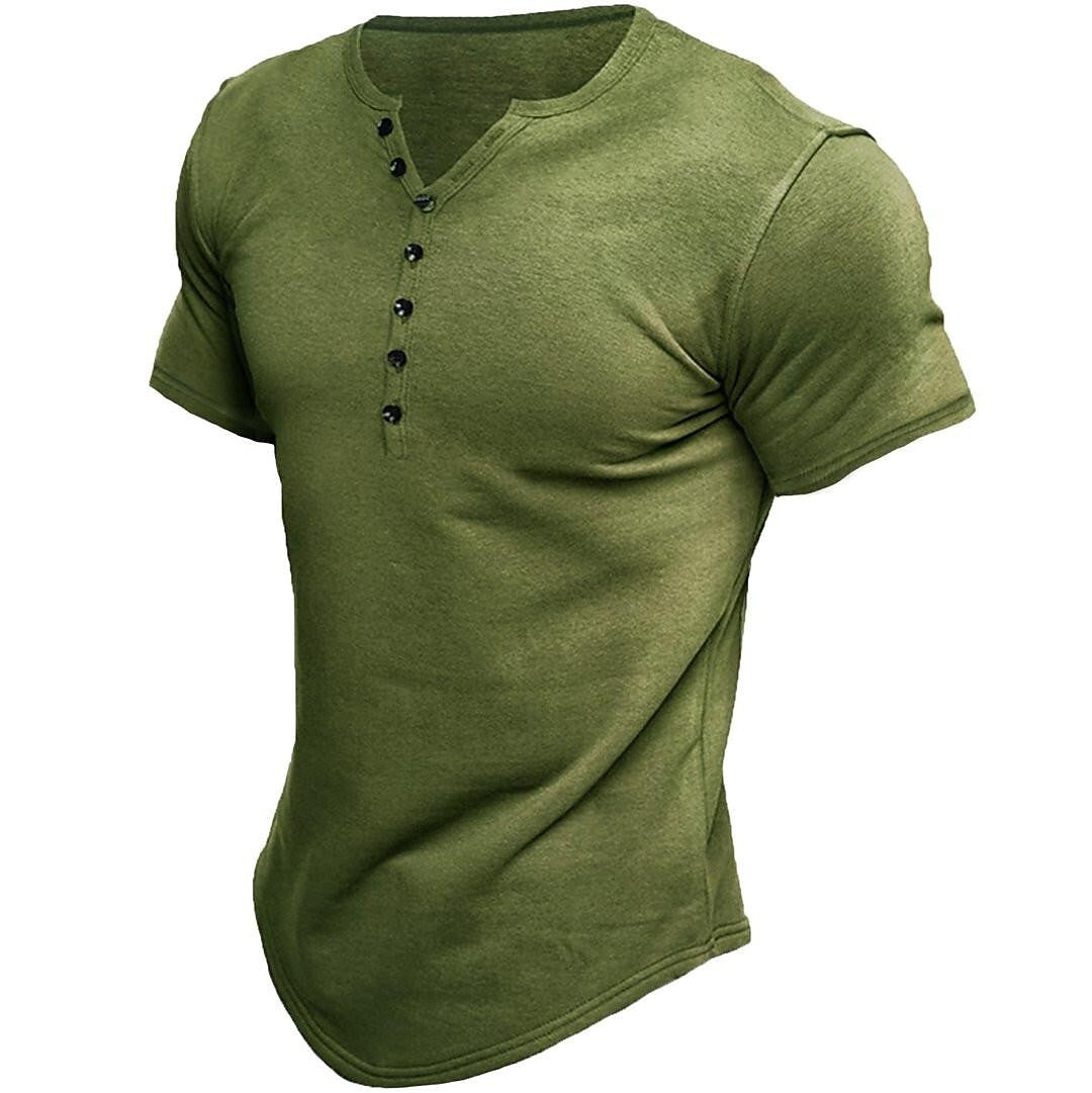 Kurzärmelige Henley-Hemd