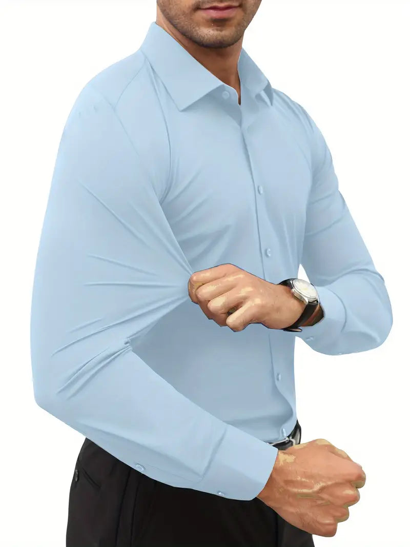 Hochwertiges Einfarbiges Slim-Fit-Hemd