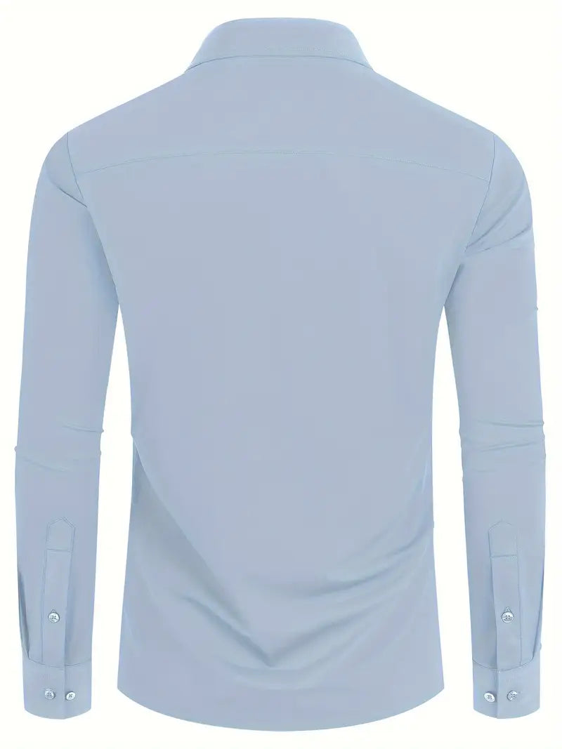 Hochwertiges Einfarbiges Slim-Fit-Hemd