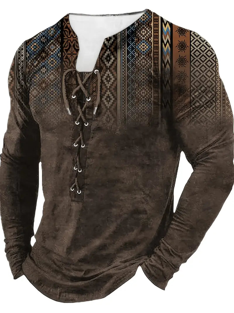 Langarmhemd im Bohemian-Stil