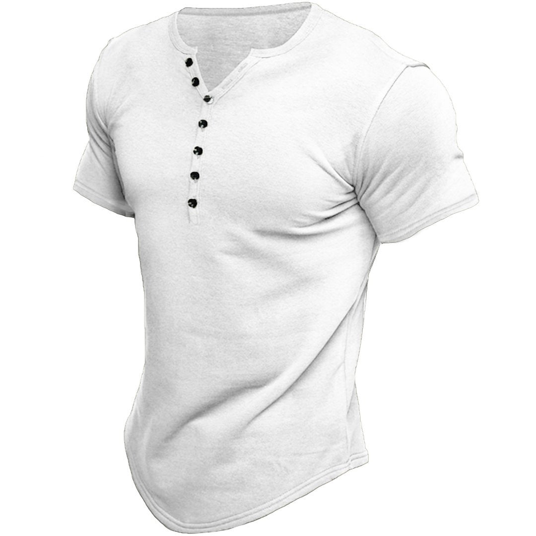 Kurzärmelige Henley-Hemd
