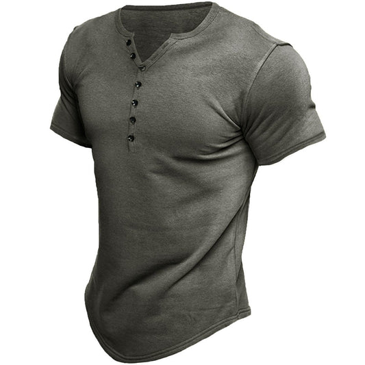 Kurzärmelige Henley-Hemd