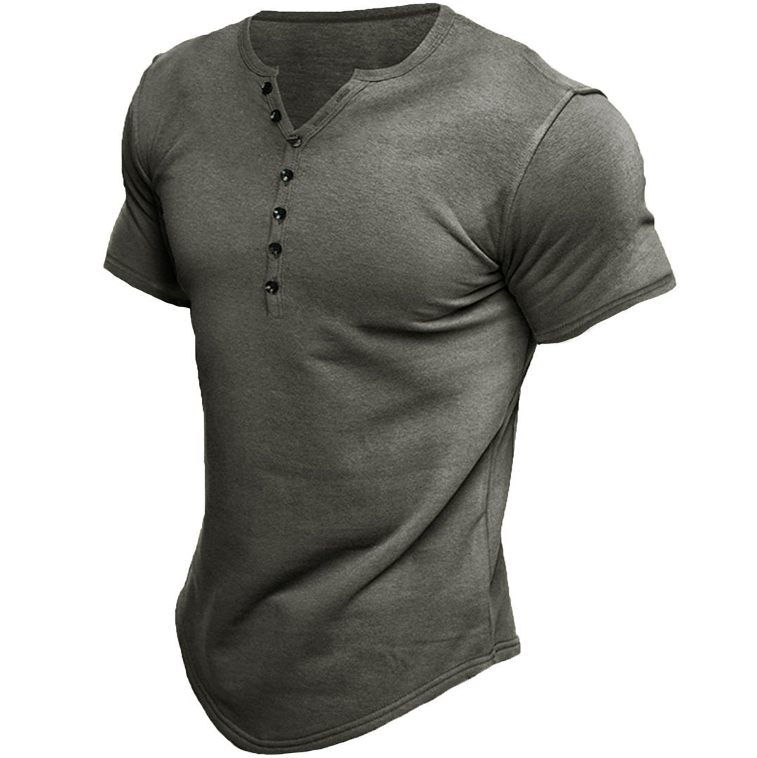 Kurzärmelige Henley-Hemd