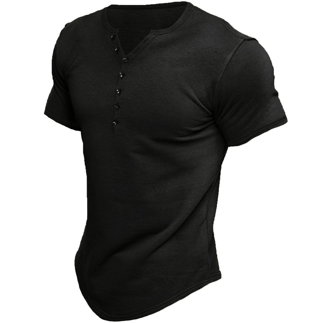 Kurzärmelige Henley-Hemd