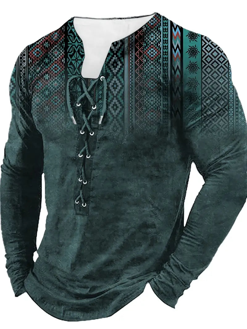 Langarmhemd im Bohemian-Stil