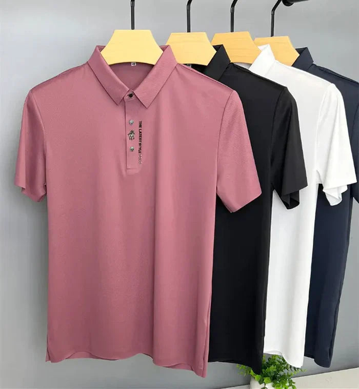 Faltenfreies Muscle Fit Polohemd