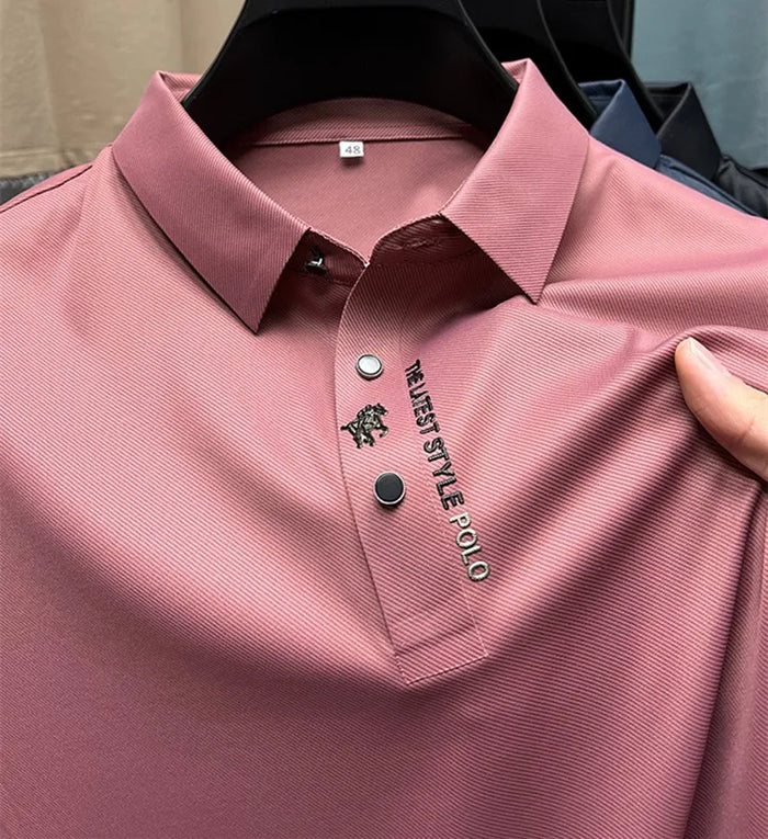 Faltenfreies Muscle Fit Polohemd