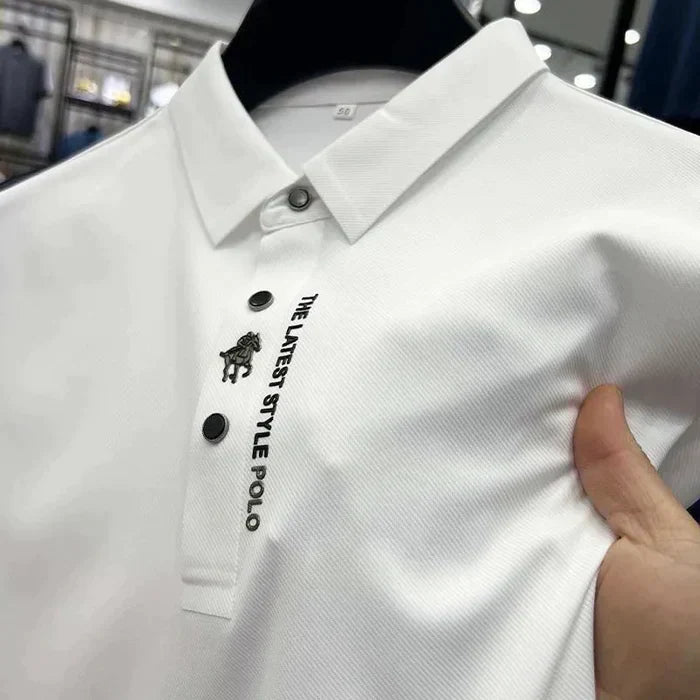 Faltenfreies Muscle Fit Polohemd