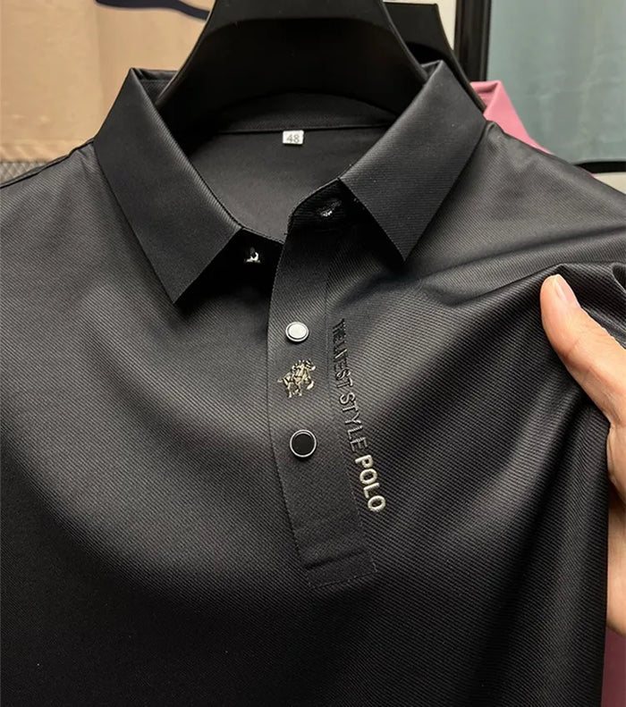 Faltenfreies Muscle Fit Polohemd