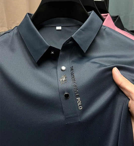 Faltenfreies Muscle Fit Polohemd